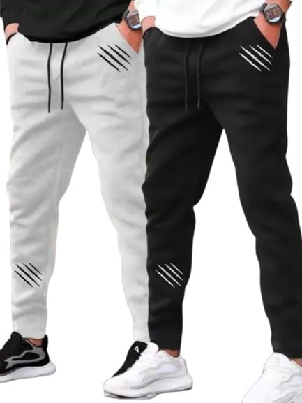 riksaw Track Pants for Mens/Joggers for Mens/Mens Lower Polyester with 2 Side Pockets for Gym, Yoga, Exercise, Morning Walk, Jogging, Sports (L23 Pack of 2)-picture-32
