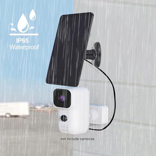 Solar Panel Power Supply Compatible with Wireless S-ecurity Camera Outdoor, IP65 Waterproof Solar Panel with USB Charging Cable, Micro USB to USB-C Adapter, 10W 5V Continuously Charging - Image 5