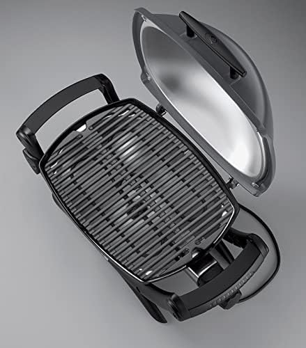 Weber Q1400 Electric Grill | Original Electric BBQ | Table Top Barbeque with Lid | Porcelain-Enamelled Bowl & Cast Iron Grates | Portable & Compact BBQ | Electric Outdoor Stove - Grey (52020074)