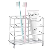 Toothbrush Holder,Toothbrush Holder for Bathroom,Stainless Steel Toothbrush and Toothpaste Holder,Tooth Brush Organizer for Bathroom,Toothbrush,Toothpaste,Facial Cleanser,Comb,Razor