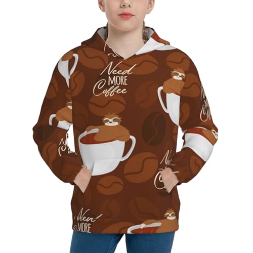 Space Dino Cartoon Black Kid Hoodies Boys Sweatshirts Girls Pullover with Pocket