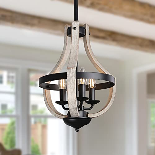 Galtlap Farmhouse Chandelier Vintage Semi Flush Mount Ceiling Light 3-Light Kitchen Island Pendant Lighting Fixtures For Foyer Hallways Living Room Kitchen Dining Room #TOP1