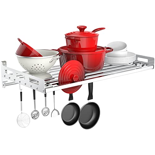 30 Inch Stainless Steel Wall Shelf Metal Shelving Heavy Duty Commercial Or Household Grade Wall Mount Microwave With Fixing Kit Microwave Support Load 120Lb/55Kg Microwave Oven Shelf (Width 30 In) #TOP7