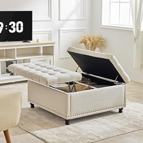 Redlife 35 Inch Storage Ottoman Cover
