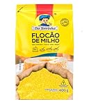 Da Terrinha Flocão de Milho 400 g – Maisgrieß für Cuscuz, Polenta & Brei – Grobe Maisflocken – Brasilianische Spezialität