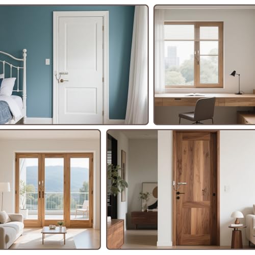 Alise Chain Door Guard Lock,Door Chain Locks with Safety Spring Anti-Theft Press Latch for Inside and Extra Front Door, Brushed Nickel(1 Pack) - Image 8