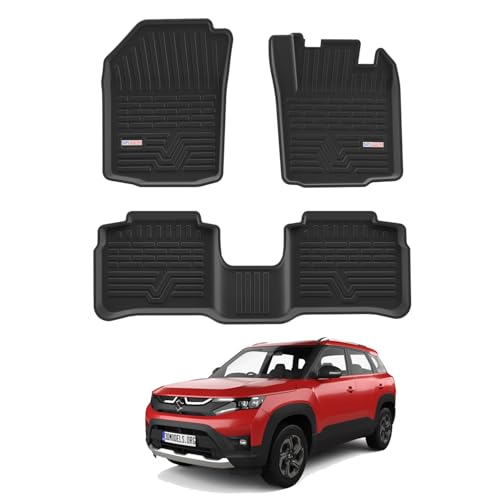 Image of 3D TPE Car Floor Mat for Brezza (2022 Onwards) Custom Fit, Heavy Duty & Anti-Slip Floor Mat | Easy to Clean, All Weather Resistant, Waterproof & Dustproof Car Foot Mat for Brezza