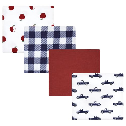 Image of Luvable Friends Little Treasure Flannel Receiving Blankets 4pk