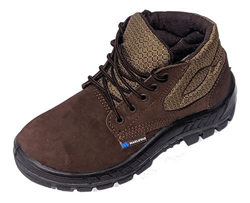 Bota de Segurança Amarrar MARLUVAS Couro Nobuck 50B26 CB BP - C.A. - Tamanho: 42