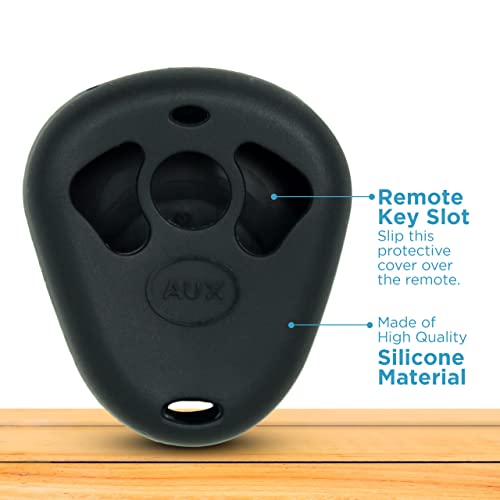 Keyless2Go Replacement For New Silicone Cover Protective Case For Viper Python Remote 474T- Black #TOP4