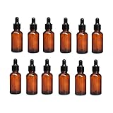 ericotry Lot de 12 flacons compte-gouttes vides en verre ambré rechargeables avec pipette...