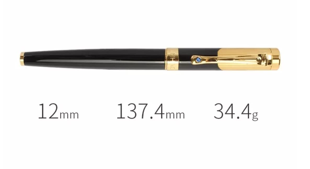 Haimac Gold Plating Metal Series No 9009 Hook Blue Diamond Fountain Pen (Blue) 1
