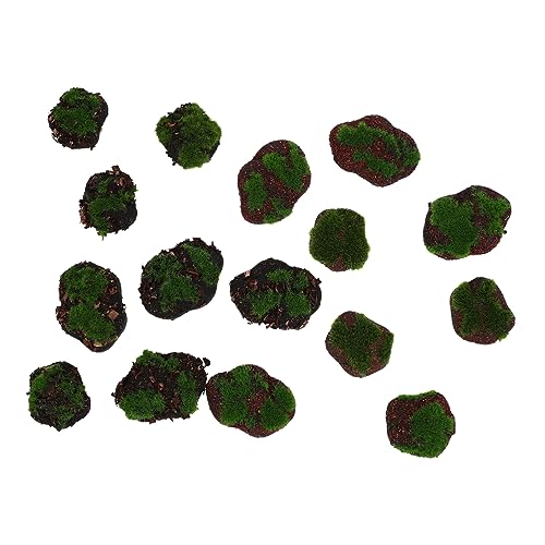 ARTIBETTER 16pcs Decorative Mossy Stones Faux for Plants Indoor Artificial Decor DIY Garden Decor