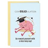 DISJOURNEY Funny Graduation Card - Go Reward Yourself with a Nap - Congratulations Card for Class of 2026 with Envelope - Perfect for College, Med School, Nursing & High School Grads
