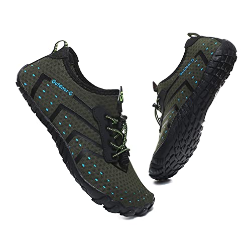 Scarpe da Acqua Uomo Donna Scarpe da Spiaggia Scarpe da Immersione Scarpe da Surf a Piedi Nudi Quick Dry Scarpe da Mare da Donna Leggero Unisex Sport Diving Scarpe da Piscina Verde EU40