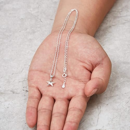 Philip Jones Sterling Silver Star Pendant Necklace - 5