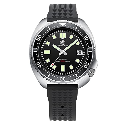 watchdives Steeldive Hommes Montre Automatique 1970 Sd1970 Montre-Bracelet Nh35 Mouvement 200m Montres De Plongée