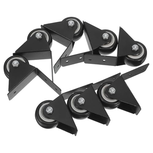 Roulette latérale caoutchouc noir pour porte meuble bagage support stable