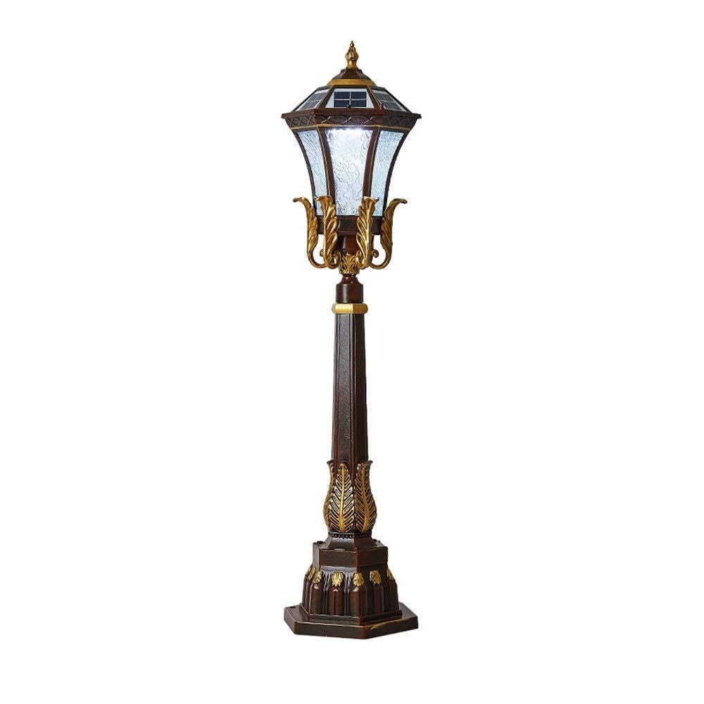 QUSYZD Creative Aluminum Solar Column Post Lamp Outdoor Waterproof Landscape Corridor Porch Streetlights Pillar Pole Light E27 Park Garden Lawn Decoration Lighting Decoration,