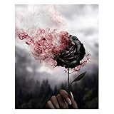 SERIZE Toile Décorative Toile Peinture Image Disparition Rose Creative Murale Art Œuvre D’Art Peinture Poster Decoration Intérieure 45X65Cm