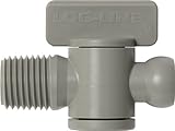 Loc-Line Coolant Hose Component, Gray Acetal Copolymer, Valve, 1/4' Hose ID, 1/4' NPT Male, 100 PSI (Pack of 10)