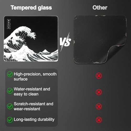 Yuhijoy Tempered Glass Mousepad