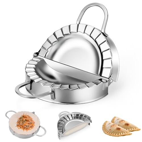 Palksky Stainless Steel Tortilla Crimper Sealer, 6 Inch Tortillada Maker Press for Quesadilla Empanada Pie Burritos Calzones Tacos Pasties