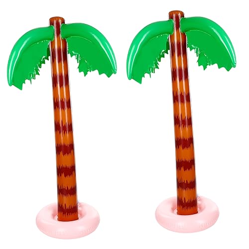 FONDOTIN 2 Piezas Árbol De Coco Inflable Nadar Palmera Inflable para Piscina Diluvio Árbol De La Piscina Árbol Inflable Piscina Gigante Playa Parque Flota Juego De Polivinilo Green