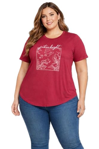 Image of In Love Women's Graphic Printed Cotton Plus Size Longline T-Shirt | Cotton fabric - soft longline T-shirt with easy plus-size fit
