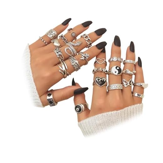 IFKM Vintage Silver Knuckle Rings Set
