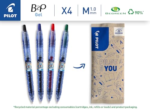 PILOT Pack de 4 Bolígrafo Roller Gel 0.7mm Azul miniatura 2