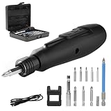 【l'emballage comprend】1* DEWINNER Tournevis electrique; 9* Embouts de Vissage; 1* Élargissement; 1* Barre d'extension; 1* Magnétiseur; 1 câble de charge USB; 1* Boîte à outils