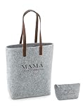 Worfull Regalos Bolso personalizado de fieltro para mamá - idea regalo original, sobre interior personalizado, navidad, día de la madre, para la abuela, para la madrina, shopper fieltro.