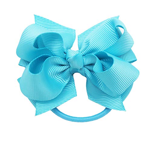 40Pcs Baby Girls Hair Bows Ties 3Inch Grosgrain Ribbon Bows Elastic Hair Ties Ponytail Holders For Toddlers Kids Children Teens Multicoloured #TOP3