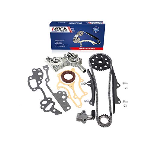 MOCA New Timing Chain Kit(Steel Guides) & Timing Cover for 1985-1995 for TOYOTA 4Runner Pickup Celica Celica 22R 22RE 22REC