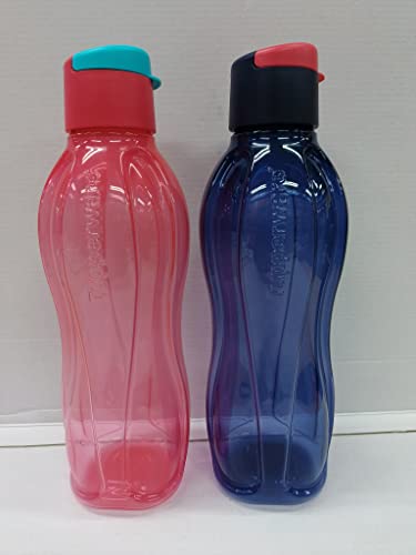 Botella de agua Tupperware FlipTop de plástico 750ml pack de 2 unidades multicolor 2
