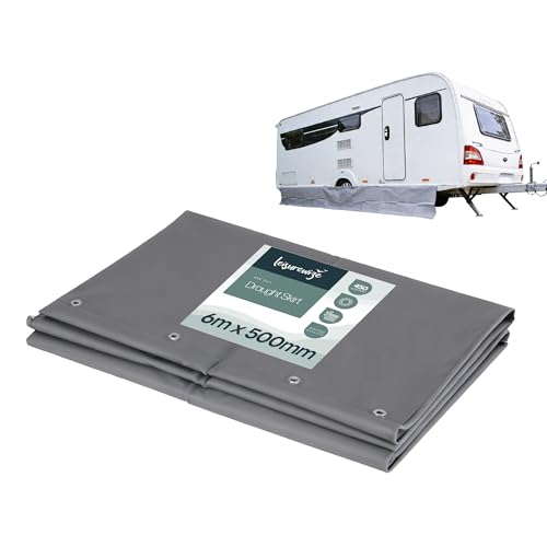 Leisurewize - Luxury Caravan Draught Skirt 6m x 500mm UV-Resistant PVC Weatherproof Awning Skirt with Reinforced Edging Motorhome & Touring Caravan Wind and Draught Protection