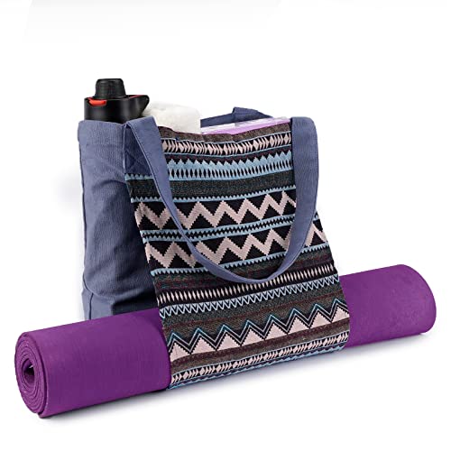 Yogapåse, Väska för Yogamatta eller Yogamatta med Ficka, Totteväska för Att Transportera Yogamattan, Pilates eller Gymnastik, Lätt, Rymlig och...
