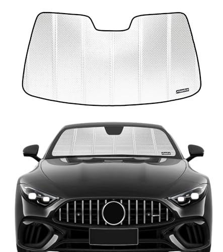 Pigenius Windshield Sun Shade for 2017-2022 Mercedes-Benz C-Class Convertible/Coupe. Front Window Sunshade with Storage Bag