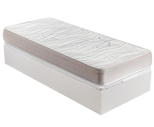 ROYAL SLEEP – Pack Descanso Colchón HR Visco Xfresh Premium 21 cm + Canapé Blanco | 90x190 | Montaje y Retirada Usado Incluido | Firmeza Media