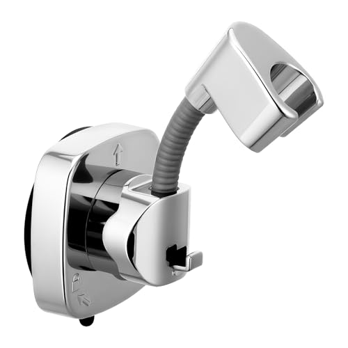 Larrel Support de pommeau de douche sans perçage, rotatif à 360°, avec ventouse, amovible, support de douche réglable, accessoires de douche pour salle de bain et...