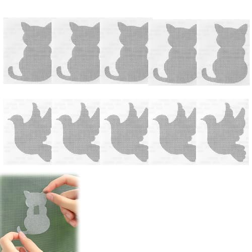 EUYKQNOI Adesivi per Zanzariera, 10 Pezzi Adesivi Zanzariere Riparazione 70x90mm,...