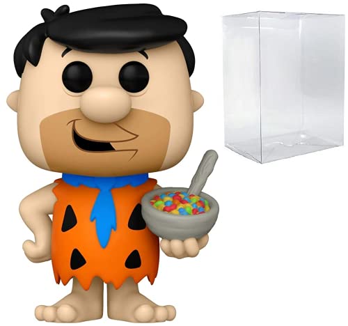 POP Ad Icons: Fruity Pebbles - Fred Flintstone with Cereal Funko Pop! Vinyl Figure (Bundled with Compatible Pop Box Protector Case) Multicolored 3.75 inches