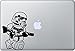 Stormtrooper Aufkleber MacBook Air Pro Sticker Decal Apple Star Wars (Schwarz)