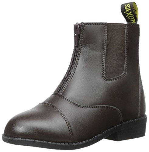 Saxon Women's Equileather Zip Front Boots, Brown, Size 5.5