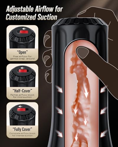 EINSEO-Male-Masturbator-with-Dual-Sleeves-75in-Pocket-Pussy-Mouth-Textured-Soft-Fleshy-TPE-Channel-Sex-Toys-for-Men-Adjustable-Suction-Male-Manual-Stroker-Penis-Training-Adult-Toys-Easy-Clean