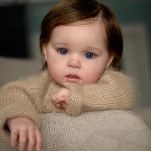 YIHANGG 50cm Reborn Baby Puppe 20Zoll Realistisch Kleinkind Körper aus Stoff Niedlich Bebe Prinzessin Puppe Verkleiden Geburtstag Weihnachten Geschenk – Bild 3