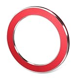  mlzaq Car Styling-Aufkleber for Renault Koleos Kadjar Captur Megane 2 3 Fluenec Latitude Auto Motor-Start-Stop-Knopf Ring Abdeckungen (Color : Red)