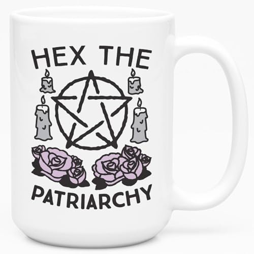 LookHUMAN Unique Coffee Mugs Novelty Mugs Fun Mugs - Hex The Patriarchy Unique Mugs Cool Coffee Mugs Ideal Statement Gift Cup For Support & Empowerment - Novelty Coffee Mugs Available in 11oz & 15oz