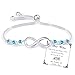 Esmoly Infinity Armband Damen Silber Tennisarmband mit Herz Zirkon Unendlichkeitszeichen Einstellbar Geschenke f&uuml;r Frauen (12)